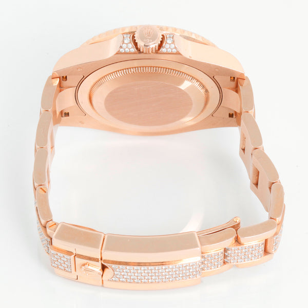 Rolex GMT-Master II Everose Gold Diamond Bracelet Sapphire & Ruby Watch 126755SARU