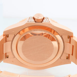 Rolex GMT-Master II Everose Gold Diamond Bracelet Sapphire & Ruby Watch 126755SARU