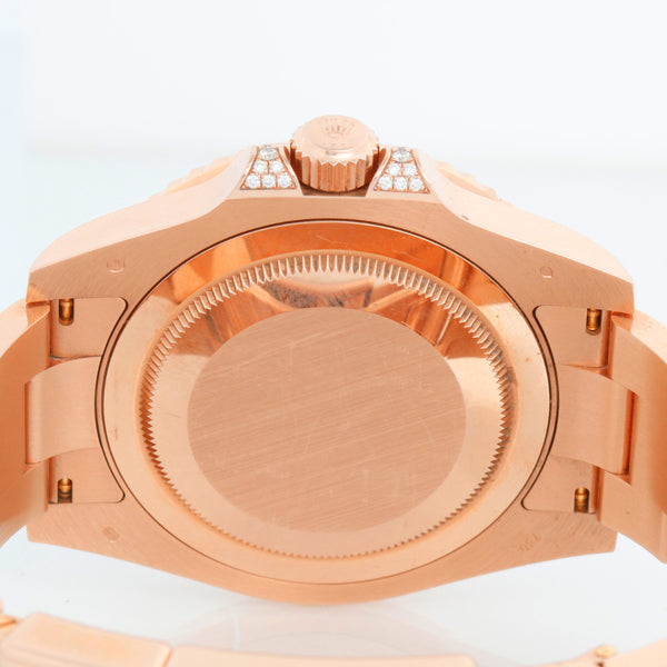 Rolex GMT-Master II Everose Gold Diamond Bracelet Sapphire & Ruby Watch 126755SARU