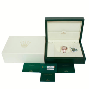 Rolex GMT-Master II Everose Gold Diamond Bracelet Sapphire & Ruby Watch 126755SARU