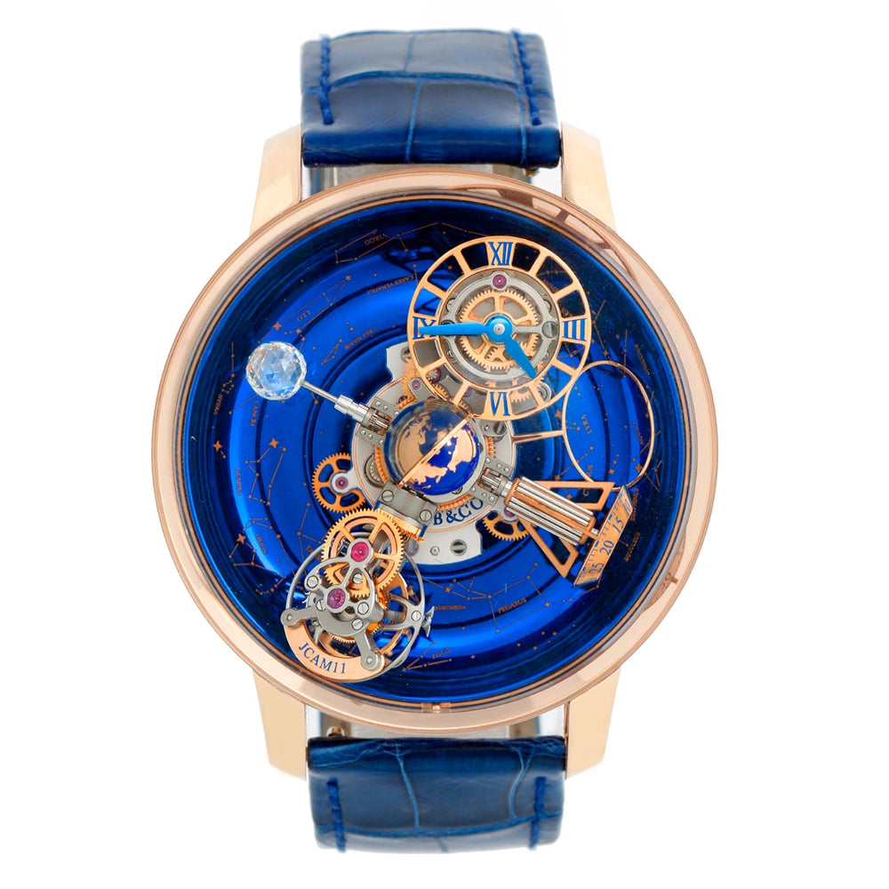 Jacob & Co. Astronomia Sky Rose Gold White Moon Men's Watch AT110.40.AA.WD.A II