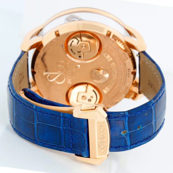 Jacob & Co. Astronomia Sky Rose Gold White Moon Men's Watch AT110.40.AA.WD.A II