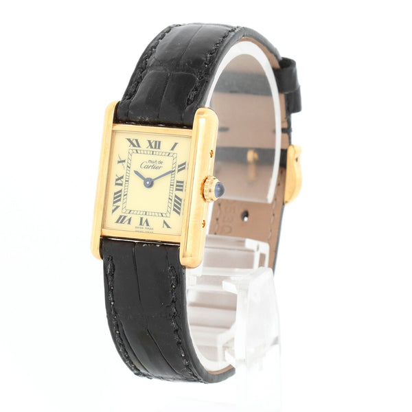 Must de Cartier Tank Vermeil Plaque Quartz Watch