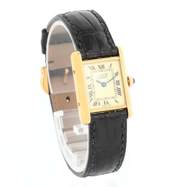 Must de Cartier Tank Vermeil Plaque Quartz Watch