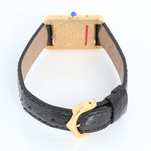 Must de Cartier Tank Vermeil Plaque Quartz Watch