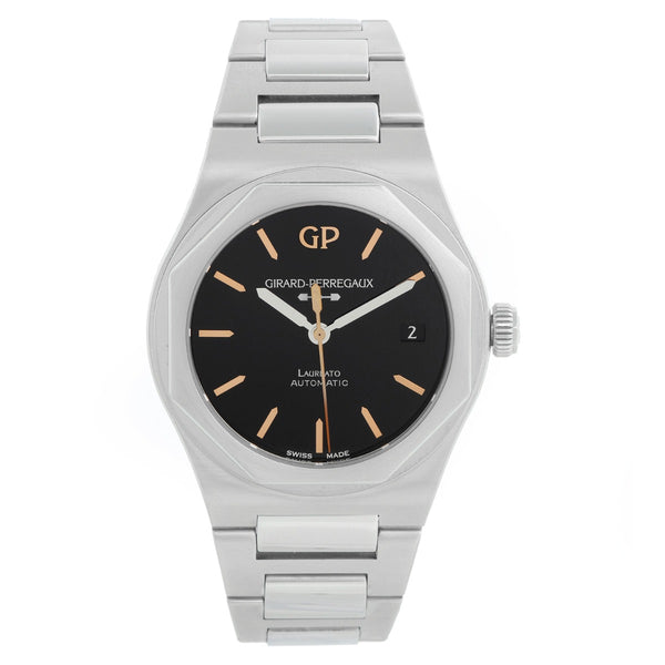 Girard-Perregaux Stainless Steel Laureato Black Onyx Dial Limited Edition 38mm