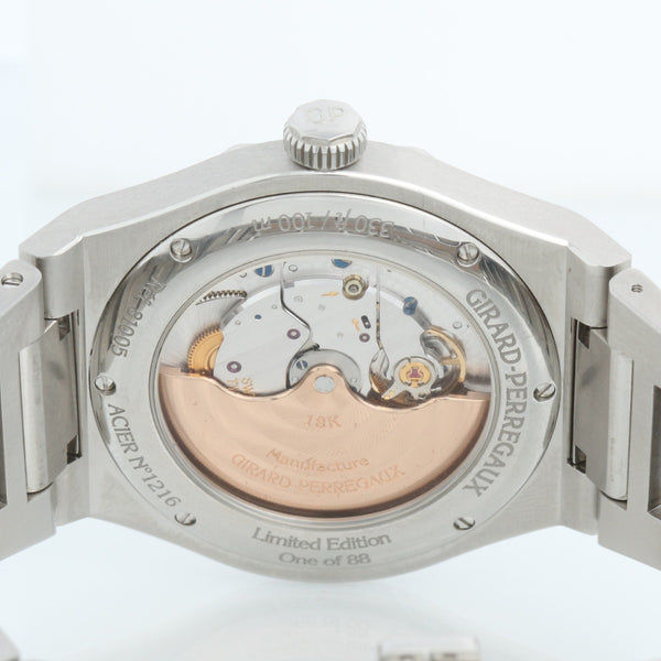 Girard-Perregaux Stainless Steel Laureato Black Onyx Dial Limited Edition 38mm