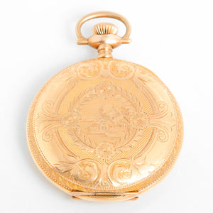 Waltham Antique 17 Jewels Large  Mens Gold Filled Pocket Watch