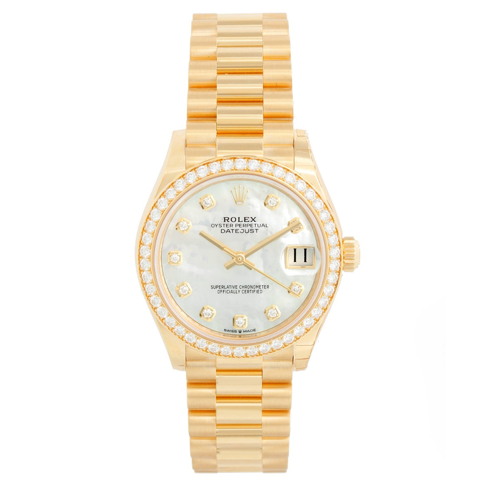 Rolex Datejust Midsize President 18K Yellow Gold Watch 278288RBR