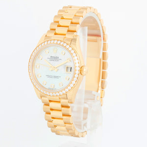 Rolex Datejust Midsize President 18K Yellow Gold Watch 278288RBR