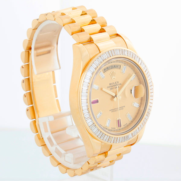 Rolex Day-Date II 41mm 18k Yellow Gold Men's President Watch 218398