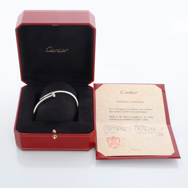 Cartier Juste un Clou 18k White Gold Bracelet Size 19 Ref. CRB6048319