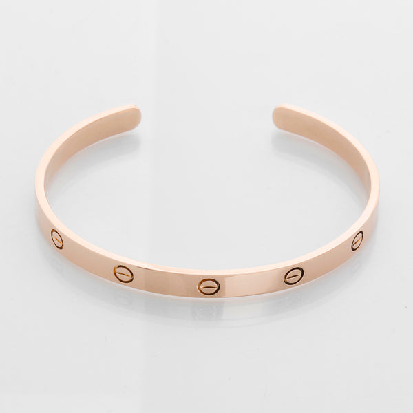 Cartier 18K Rose Gold Love Cuff Size 21