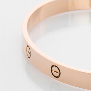 Cartier 18K Rose Gold Love Cuff Size 21