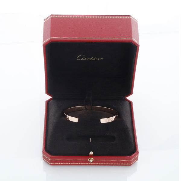 Cartier 18K Rose Gold Love Cuff Size 21