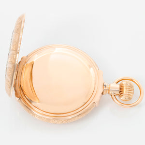 Elgin 14k Gold 18 Size Box Hinge Multi-Color Antique Pocket Watch – Image 5