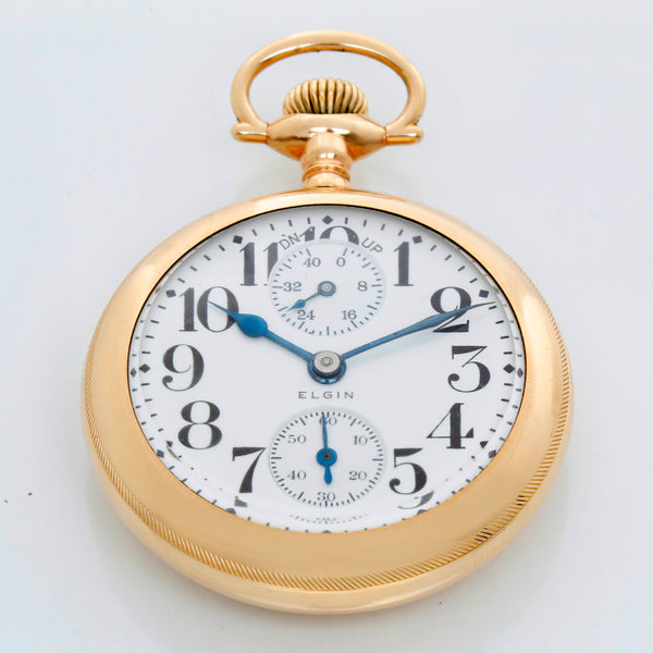 Elgin 19 J B.W. Raymond Up/Down Winding Indicator Rare American Eagle Pocket Watch