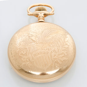 Elgin 19 J B.W. Raymond Up/Down Winding Indicator Rare American Eagle Pocket Watch – Image 2
