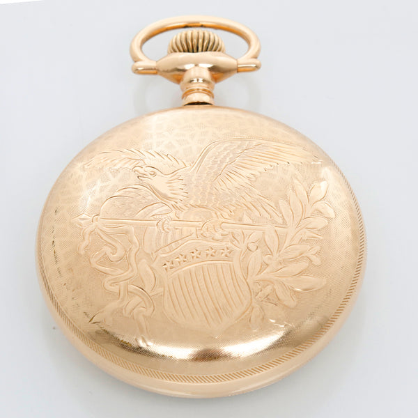 Elgin 19 J B.W. Raymond Up/Down Winding Indicator Rare American Eagle Pocket Watch – Image 2