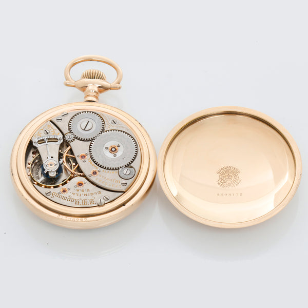 Elgin 19 J B.W. Raymond Up/Down Winding Indicator Rare American Eagle Pocket Watch – Image 4