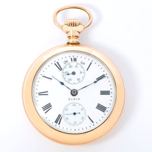Elgin Rare 21 Jewel Free Sprung Up-Down Indicator Rare Roman Numeral Dial