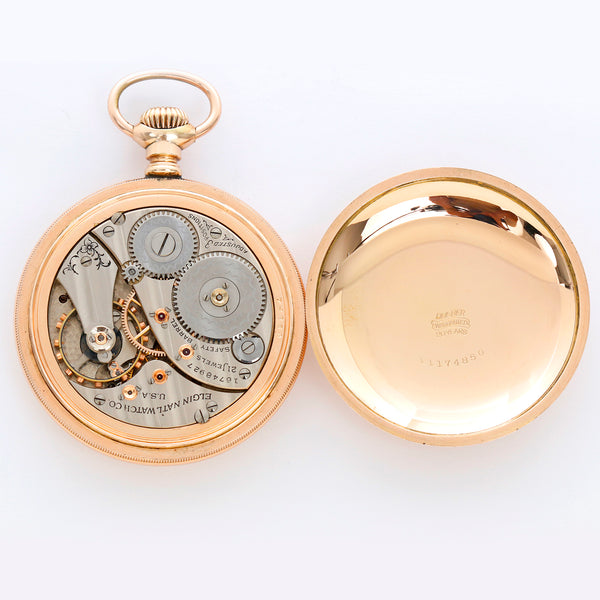 Elgin Rare 21 Jewel Free Sprung Up-Down Indicator Rare Roman Numeral Dial