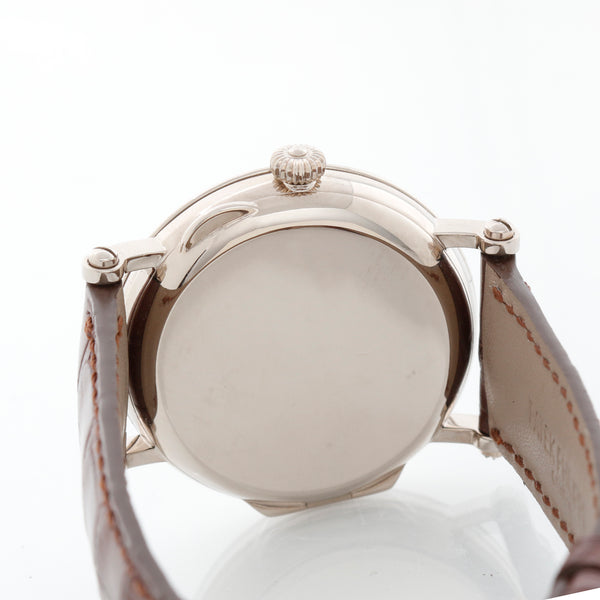 Patek Philippe Officers Calatrava 18k White Gold Watch with Hinged Back 5053-G (or 5053G)