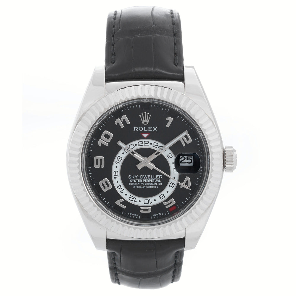 Rolex Sky-Dweller Men's 18k White Gold Annual Calendar GMT Watch 326139