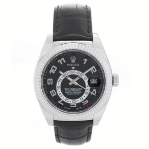 Rolex Sky-Dweller Men's 18k White Gold Annual Calendar GMT Watch 326139