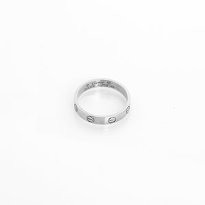 Cartier Love 18k White Gold Band Size 55