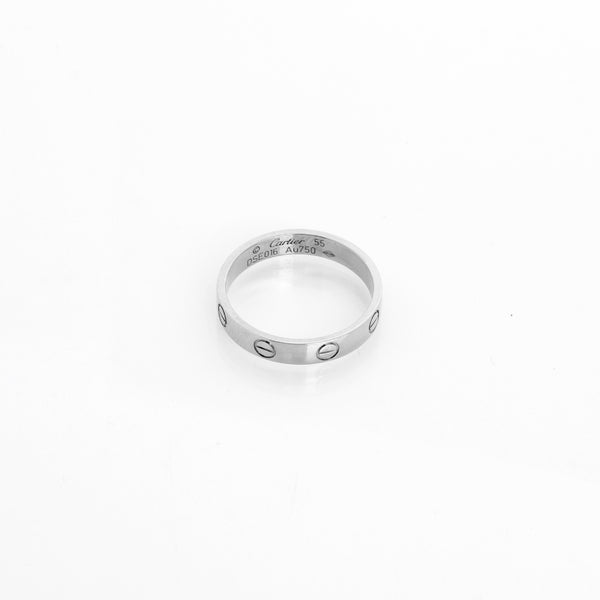 Cartier Love 18k White Gold Band Size 55