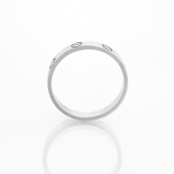 Cartier Love 18k White Gold Band Size 55