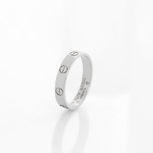 Cartier Love 18k White Gold Band Size 55