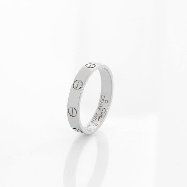 Cartier Love 18k White Gold Band Size 55