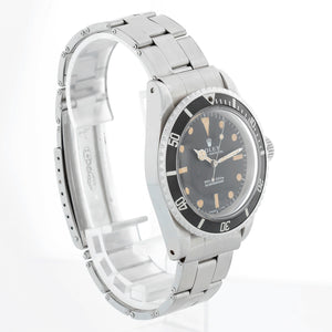 Rolex Submariner Stainless Steel Black Dial Watch 5513