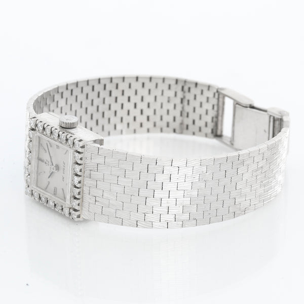 Omega Classic Vintage Ladies 18K White Gold 2ct Diamond Cocktail Watch