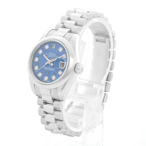 Rolex Ladies Platinum Sodalite Dial President 179166