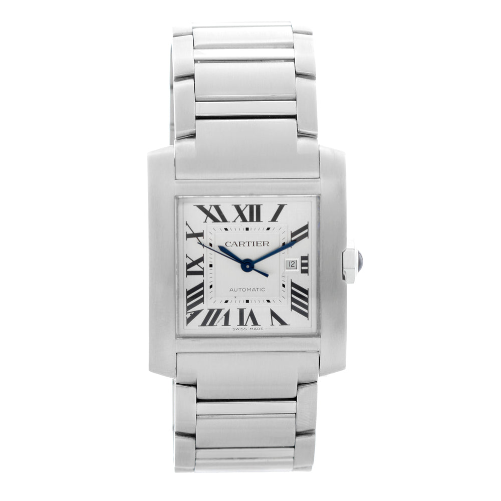 Cartier Tank Francaise Stainless Steel Men's Large Watch. Current Production Model WSTA0067
