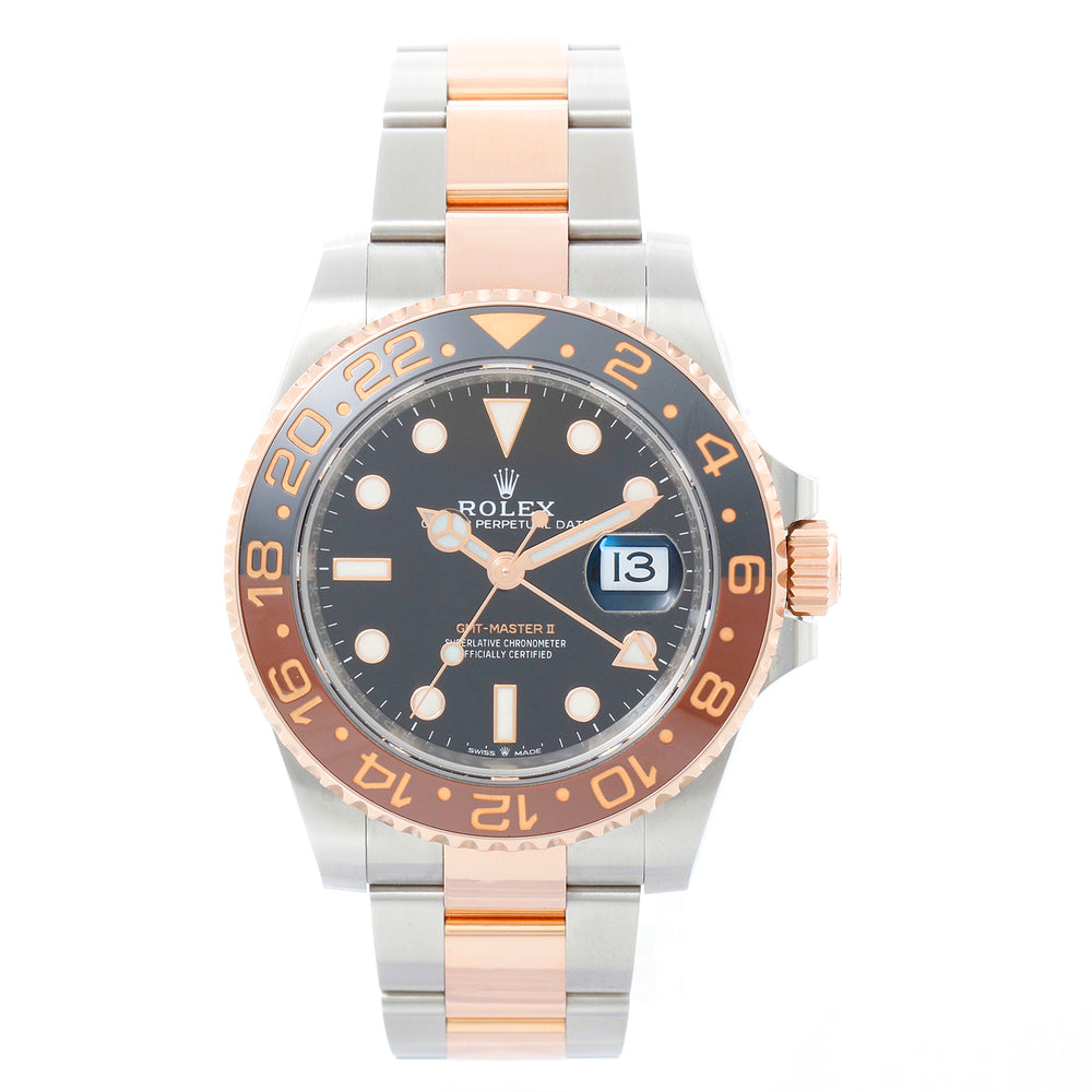 Rolex GMT-Master II Rose Gold and Stainless Steel Root beer Watch 126711CHNR