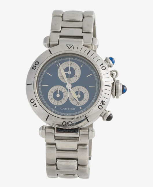 Cartier Pasha C de Cartier Midsize 35mm Quartz Stainless Steel Chronograph Watch