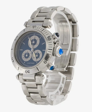 Cartier Pasha C de Cartier Midsize 35mm Quartz Stainless Steel Chronograph Watch