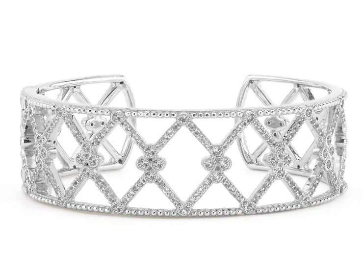 Jude Frances Silver and White Topaz Cuff