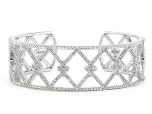 Jude Frances Silver and White Topaz Cuff