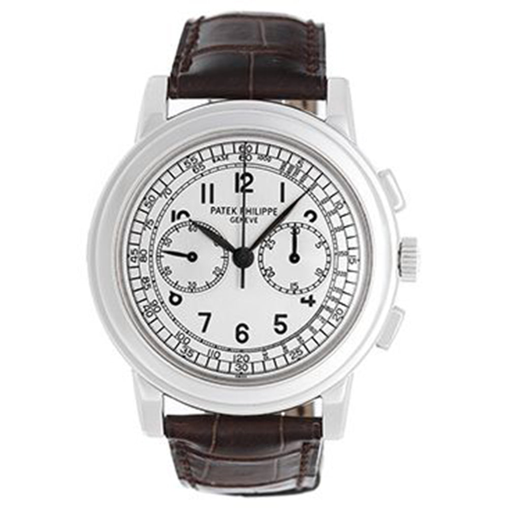 Patek Philippe Chronograph Men's 18k White Gold Watch 5070 G or 5070G -001