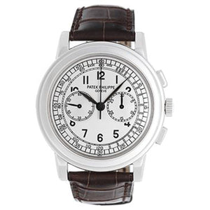 Patek Philippe Chronograph Men's 18k White Gold Watch 5070 G or 5070G -001