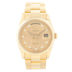 Rolex President Day-Date 18k Watch Champagne Jubilee 118208