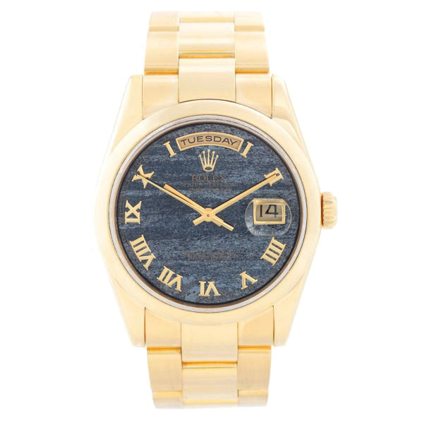 Rolex President Day-Date 18k Watch Ferrite Dial 118208