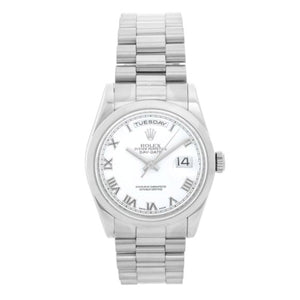 Rolex President Day-Date Men's 18k White Gold Watch 118209