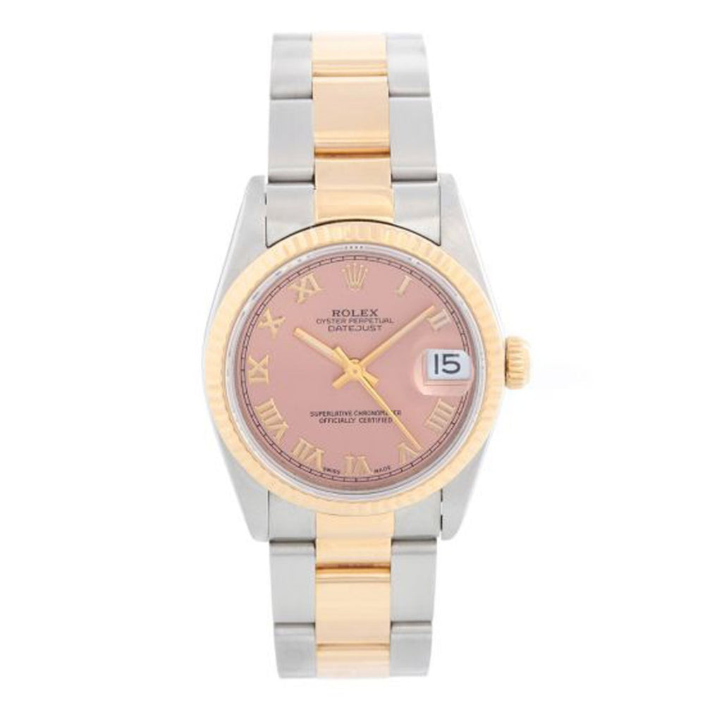 Rolex Ladies Datejust 2-Tone Watch 68273 Salmon Dial