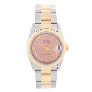 Rolex Ladies Datejust 2-Tone Watch 68273 Salmon Dial